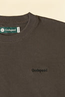 Godspeed Tonal Mini Logo Heavyweight Organic T-Shirt - Vintage Black -Godspeed - URAHARA