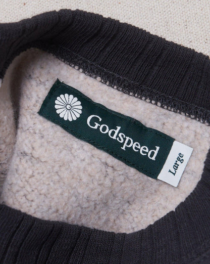 Godspeed Tsuriami Loopwheel Cotton Sweatshirt - Black -Godspeed - URAHARA