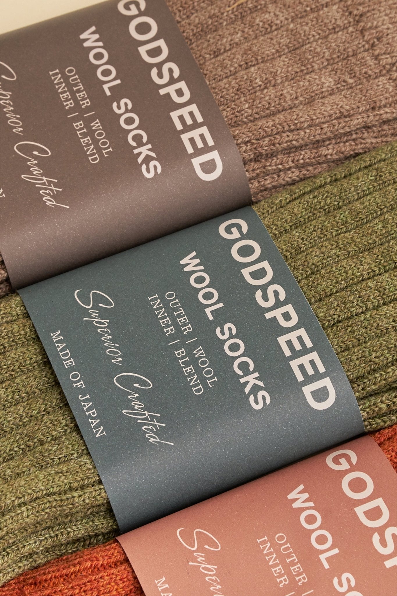 Godspeed Wool Socks - Olive -Godspeed - URAHARA