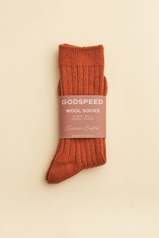 Godspeed Wool Socks - Rust -Godspeed - URAHARA
