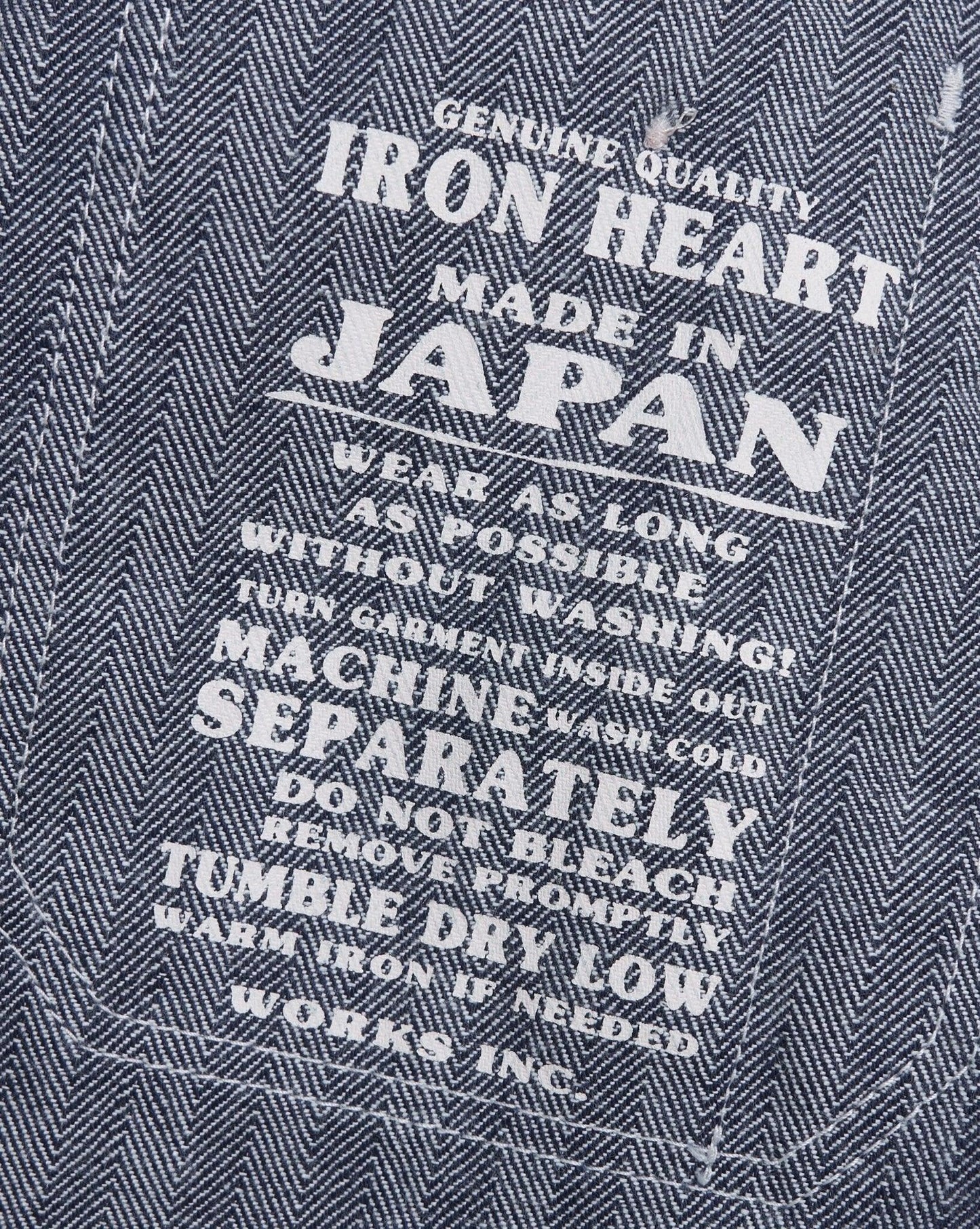 Iron Heart 12oz Indigo Herringbone Work Shirt -Iron Heart - URAHARA