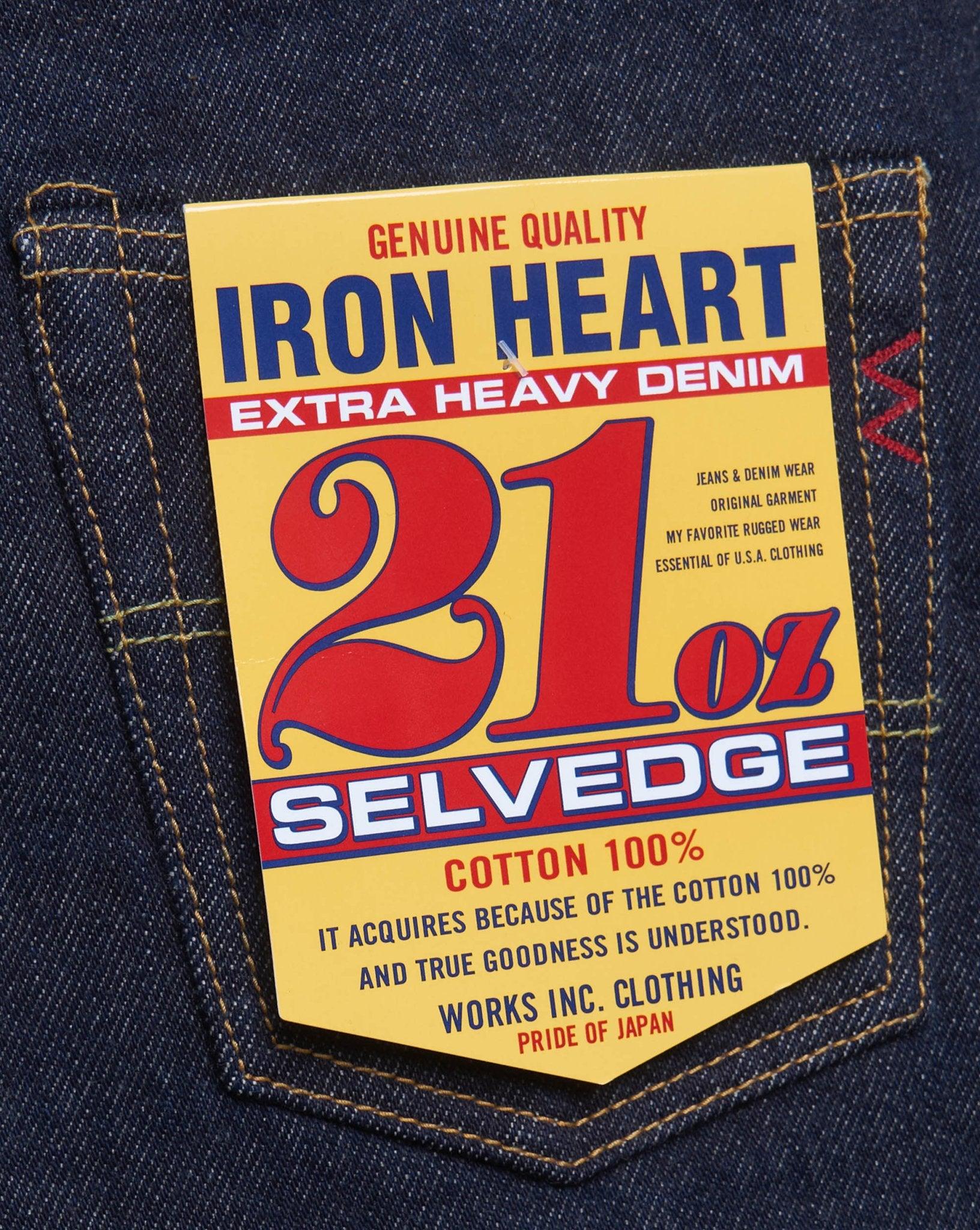 Iron Heart 21oz IH-666S-21 Slim Straight Cut Indigo Selvedge Denim -Iron Heart - URAHARA