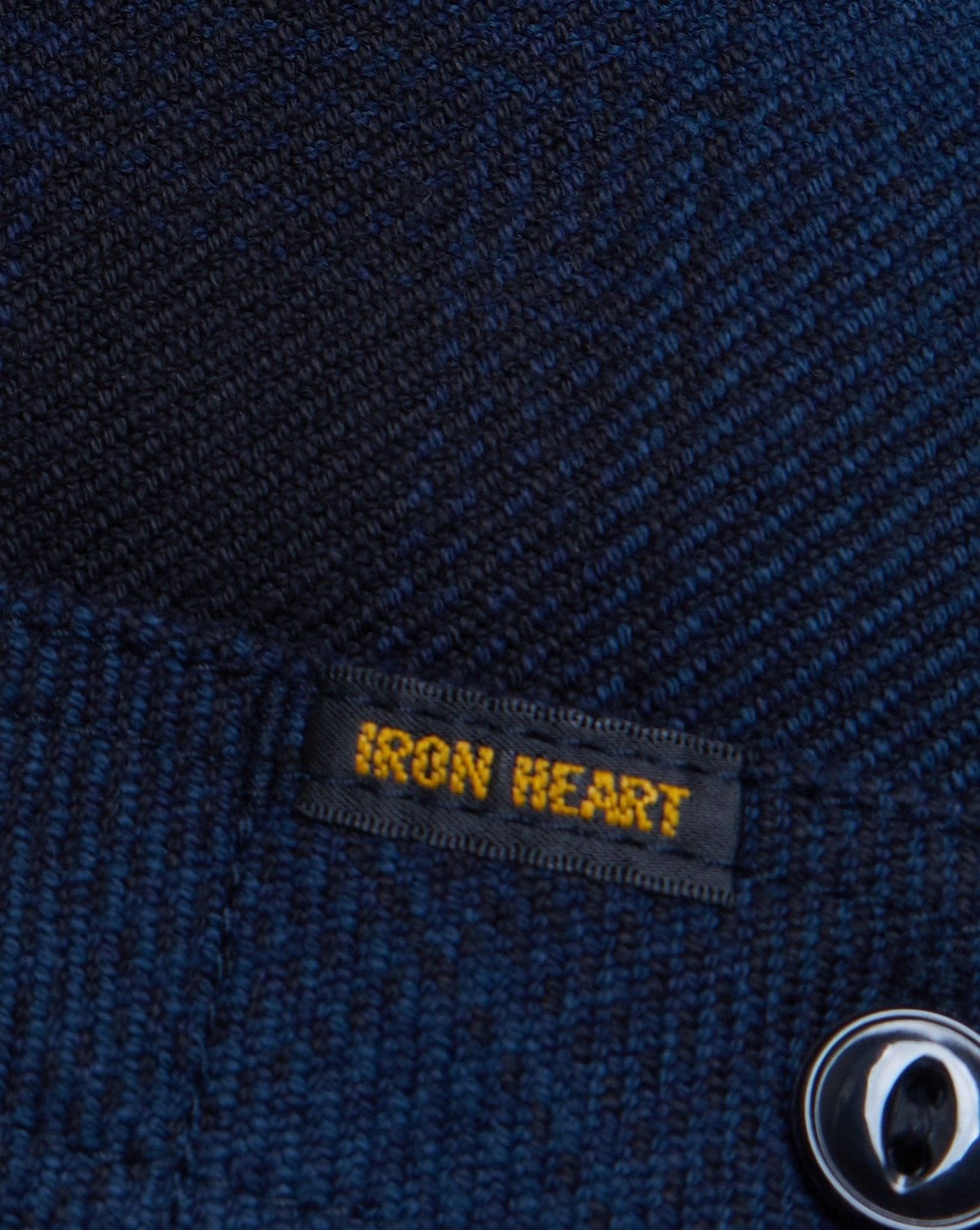 Iron Heart UHF Ombré Check Work Shirt - Navy/Black -Iron Heart - URAHARA