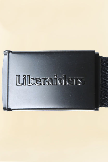 Liberaiders Emboss Logo Belt - Black -Liberaiders - URAHARA