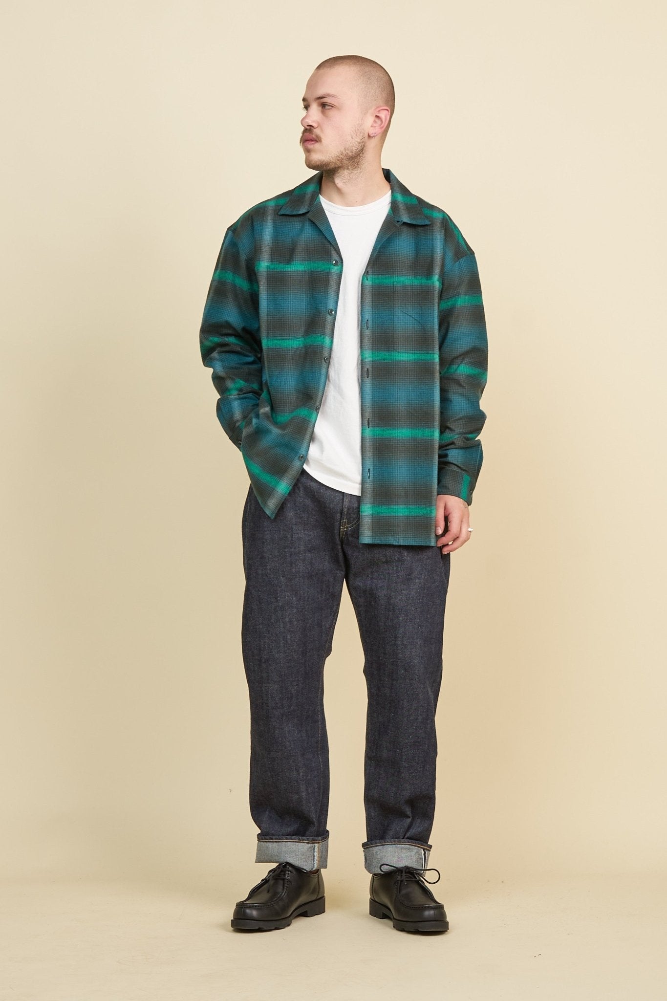 Radiall Boulevard L/S Open Collared Shirt - Bottle Green – URAHARA