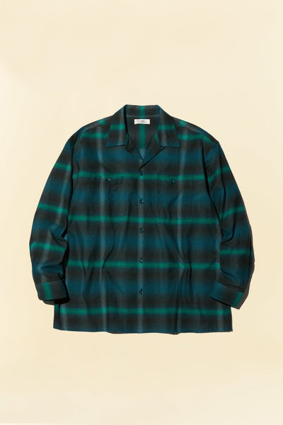 Radiall Boulevard L/S Open Collared Shirt - Bottle Green – URAHARA