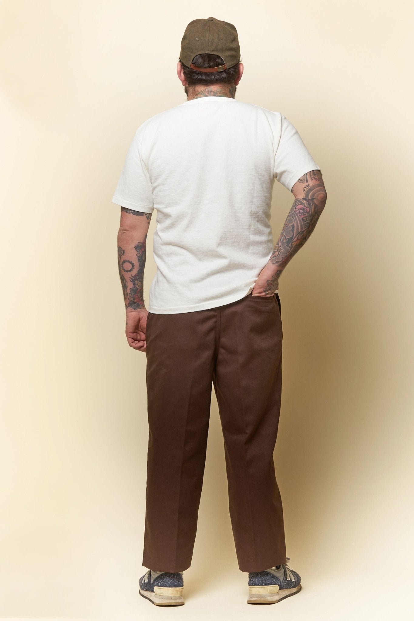 Radiall Motown Wide Tapered Fit Work Pants - Brown -Radiall - URAHARA