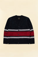 Rats Border Mohair Knit Cardigan - Black -Rats - URAHARA