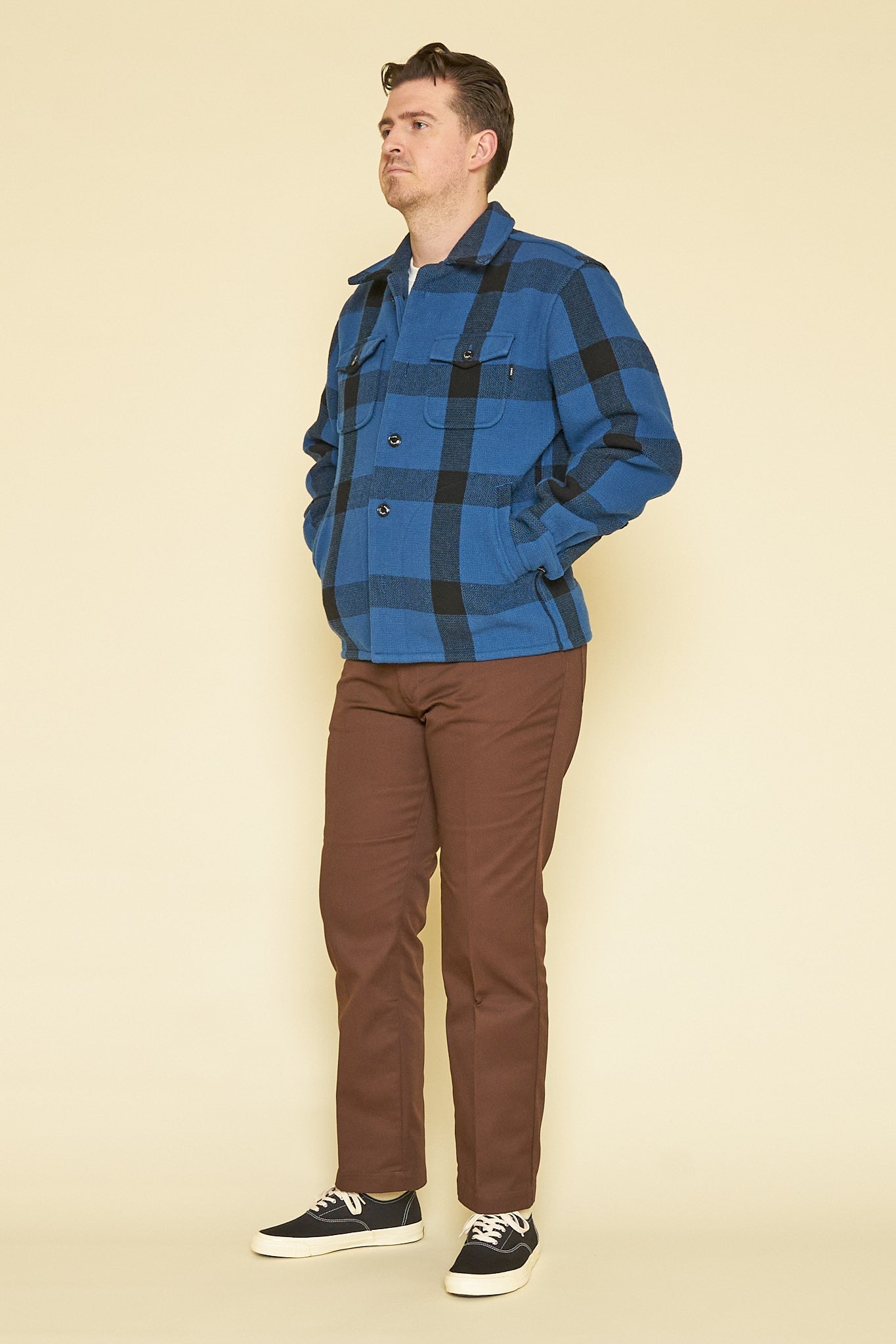 Rats Buffalo Check Shirt Jacket - Blue Check – URAHARA 