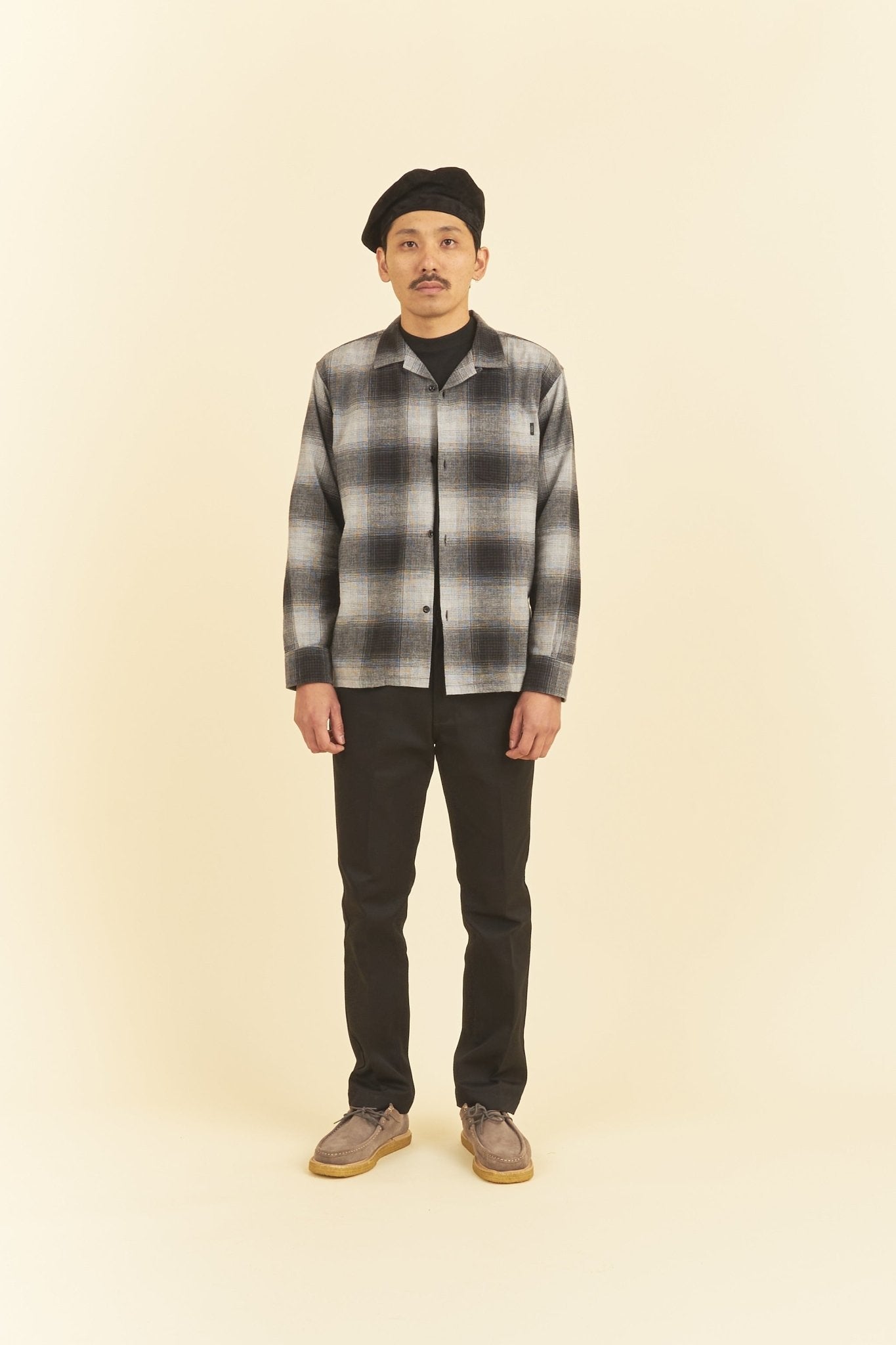 Rats Cotton Ombre Check Shirt - Grey – URAHARA 
