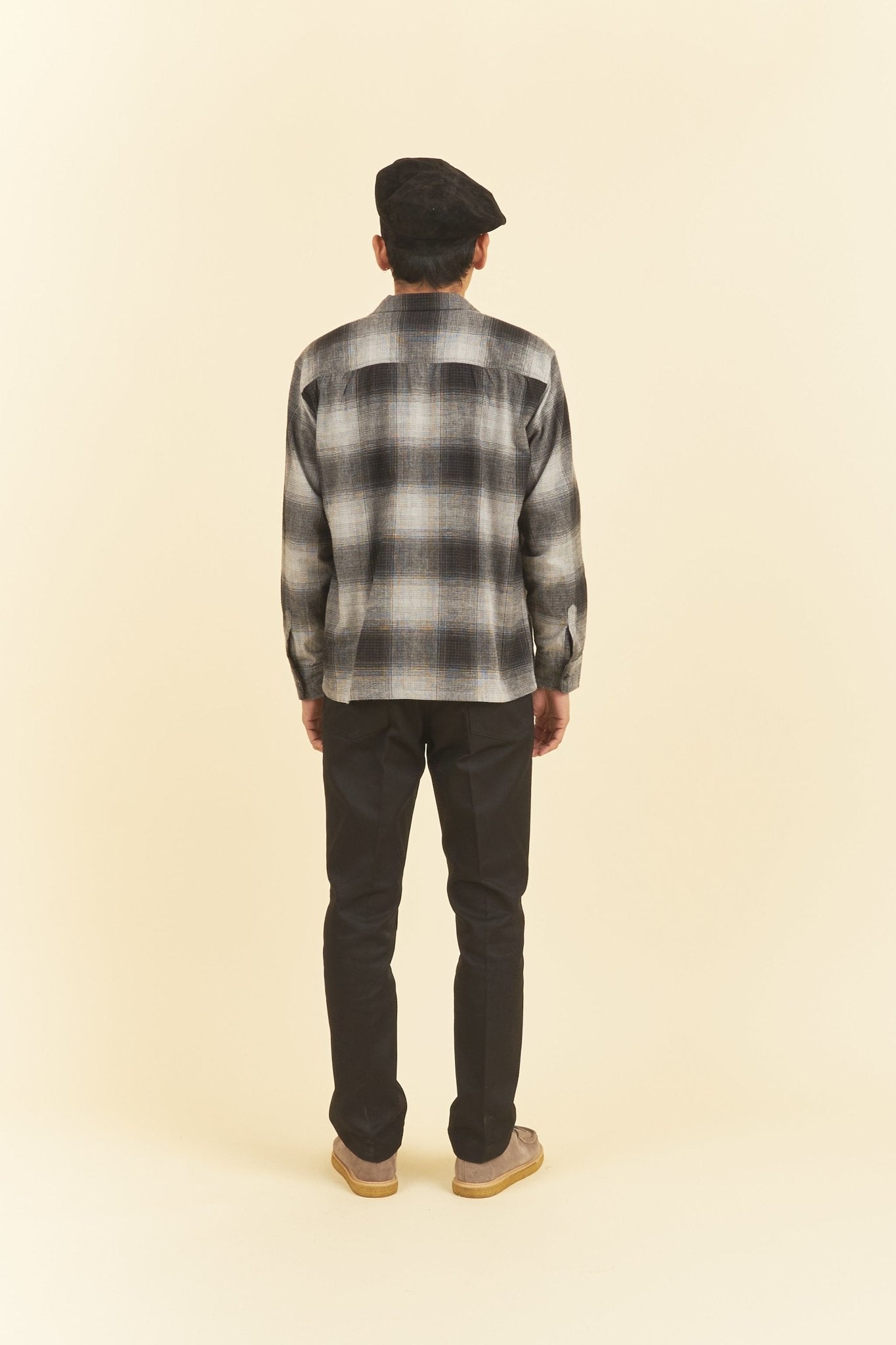 Rats Cotton Ombre Check Shirt - Grey -Rats - URAHARA