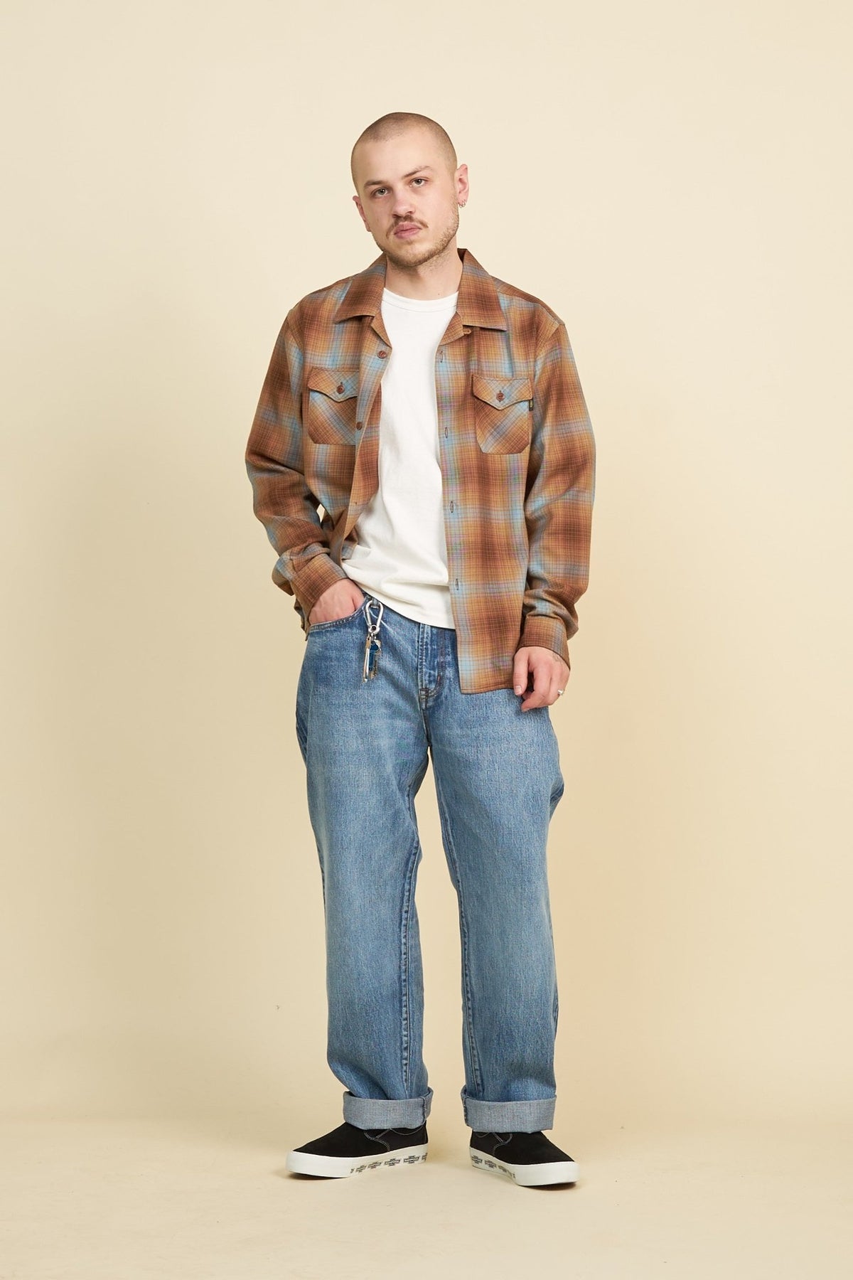 Rats Cotton Rayon Check Shirt - Brown – URAHARA
