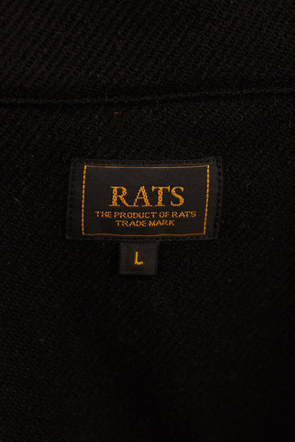 Rats Cotton Wool Shirt - Black -Rats - URAHARA