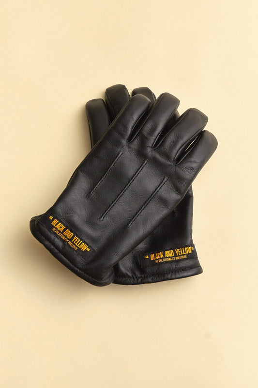 Rats Liner Leather Gloves - Black -Rats - URAHARA