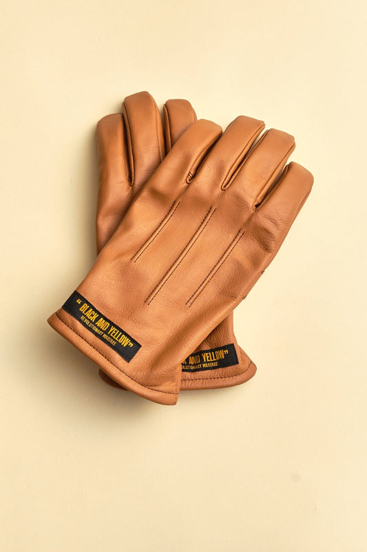 Rats Liner Leather Gloves - Camel -Rats - URAHARA