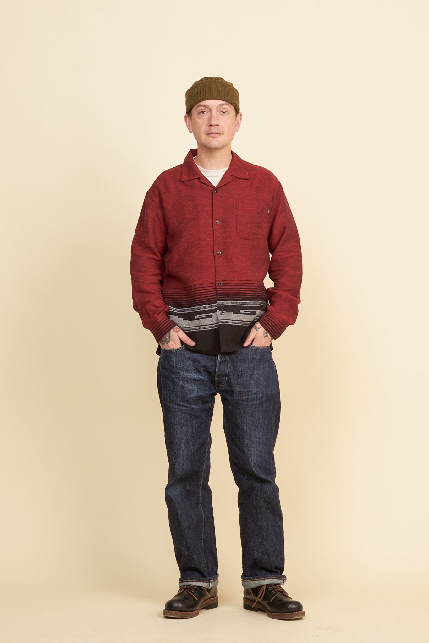 Rats Native Jacquard Shirt - Black – URAHARA