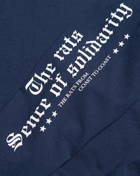 Rats Old English Long Sleeve - Navy -Rats - URAHARA