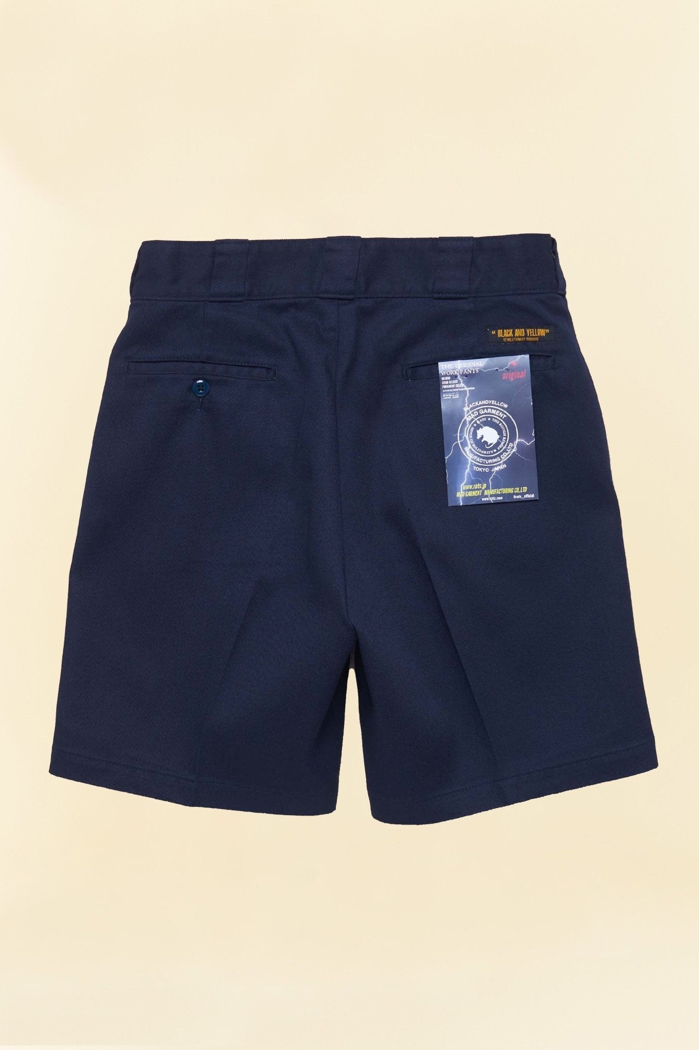 Rats Twill Work Shorts - Navy -Rats - URAHARA