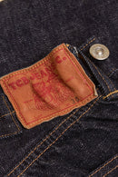 TCB 20’s Jeans – front-on fit view showing leather patch
