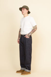 TCB 20’s Jeans – side profile showing straight-leg fit and classic 1920s cut.
