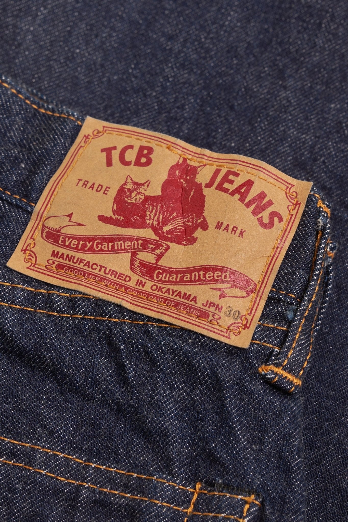 TCB Jeans 60's XX Medium Rise Tapered Denim - 13oz -TCB Jeans - URAHARA