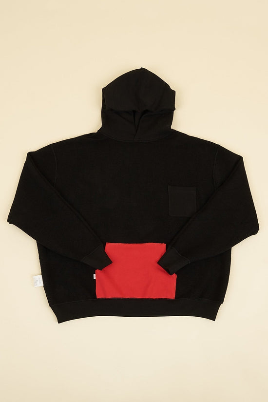 TENBOX Reversible Hooded Sweatshirt - Black / Red