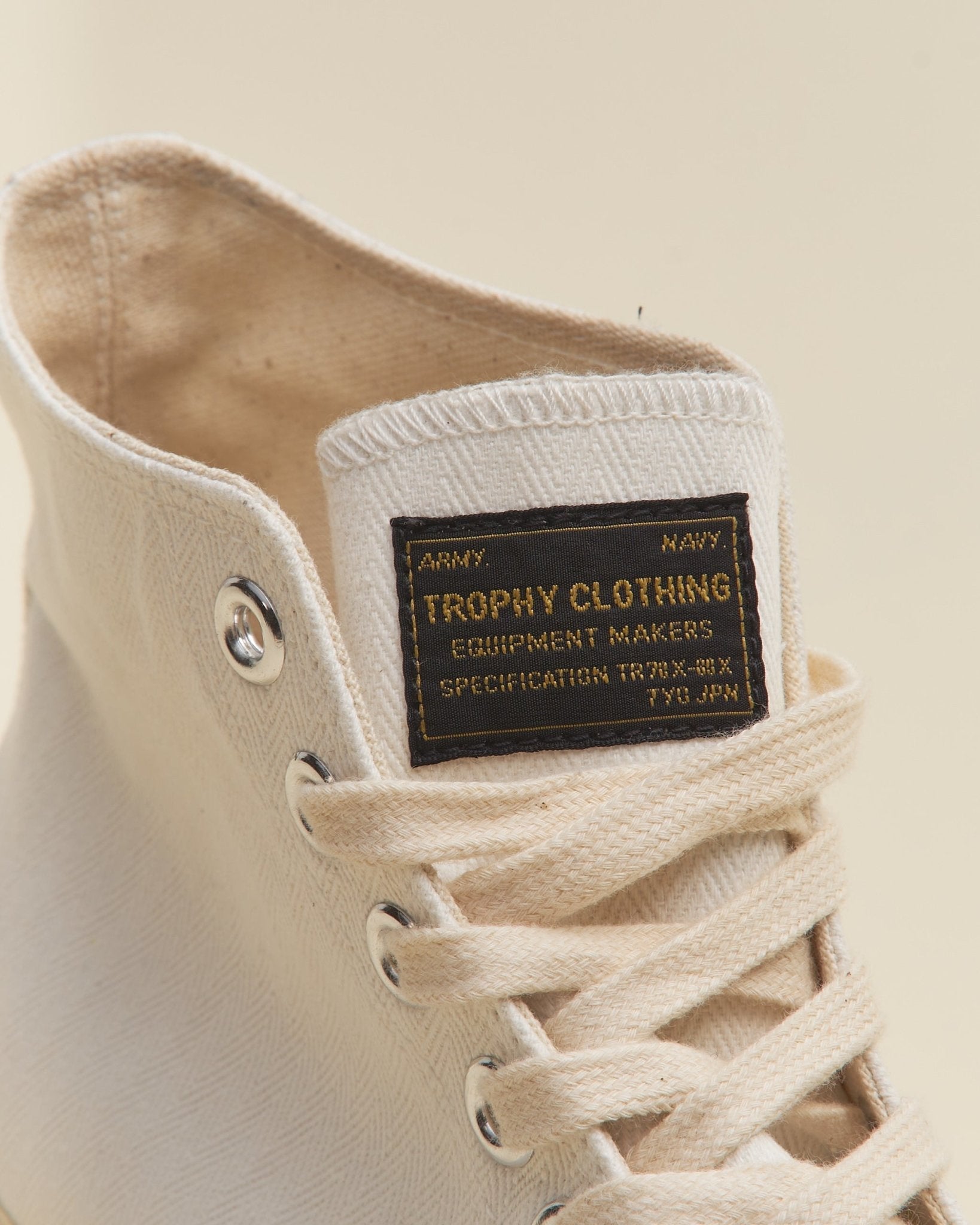 Trophy Clothing Hi-Top Mil Sneaker - White -Trophy Clothing - URAHARA