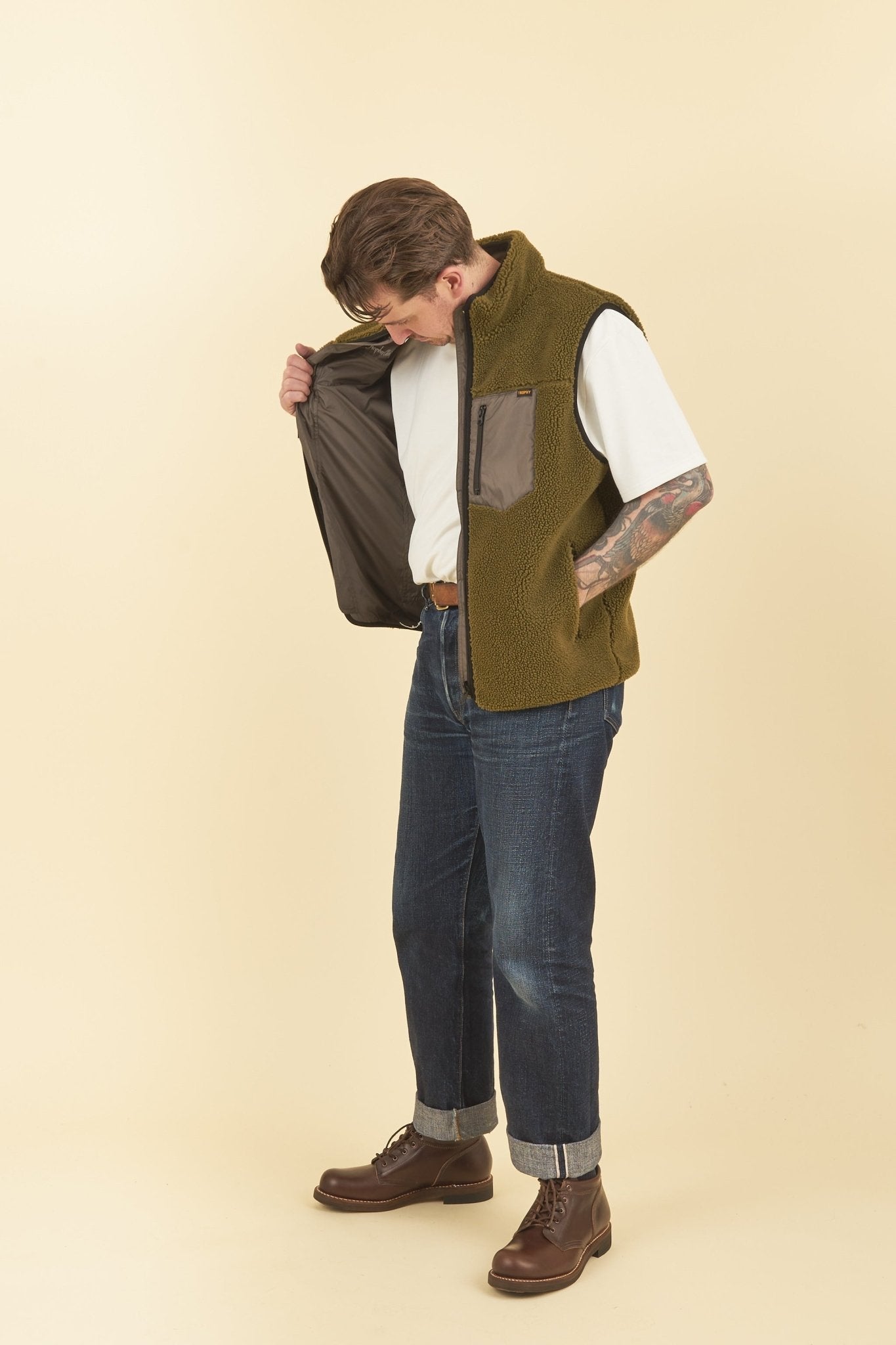 Trophy Clothing Reversible Mountain Vest - Olive/Charcoal -Trophy Clothing - URAHARA