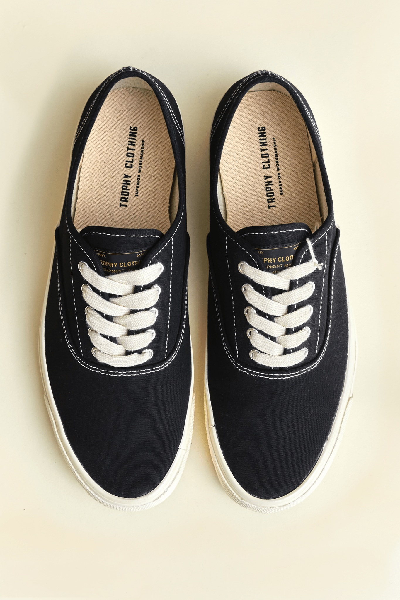 Trophy Mil Boat Shoes - Black×Cream – URAHARA Trophy Mil Boat Shoes - Black×Cream – URAHARA